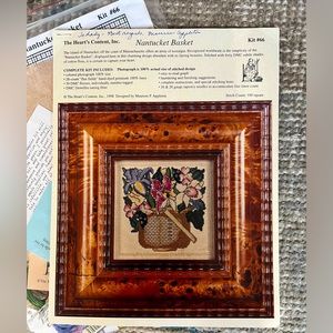 The Hearts Content Nantucket Basket Cross Stitch Kit 66 Maureen Appleton 1998